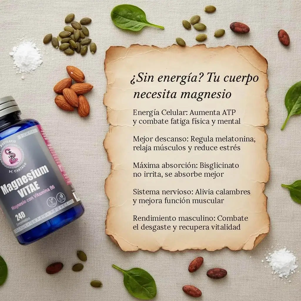 Beneficios del Magnesium Vitae: bisglicinato de magnesio para energía, descanso y vitalidad