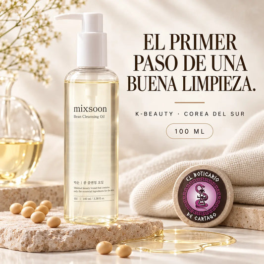 Mixsoon Bean Cleansing Oil 100 ml, primer paso de la doble limpieza coreana