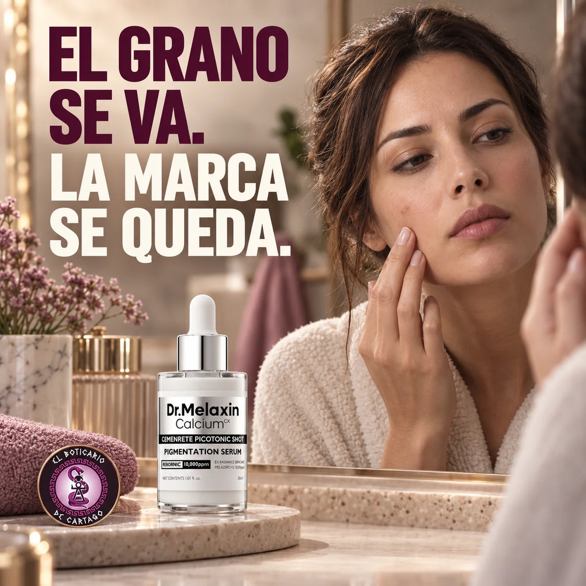 El grano se va, la marca se queda – Sérum Dr. Melaxin para manchas post-acné