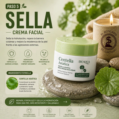 Ritual Calmante de Centella – Rutina Facial Hidratante 5 Pasos