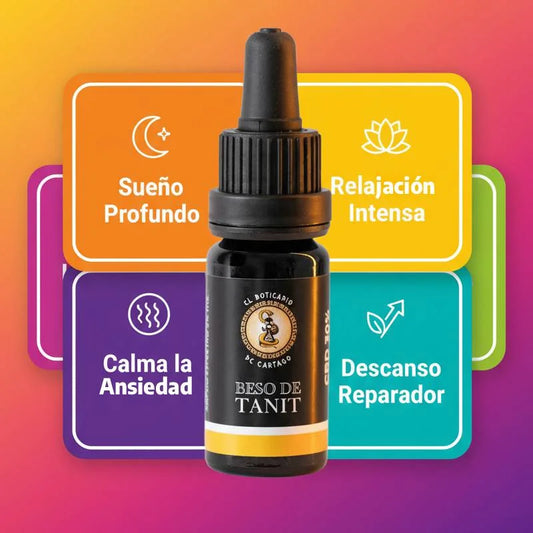 Aceite CBD 30% con Melatonina Beso de Tanit - Para descanso profundo y relajación intensa