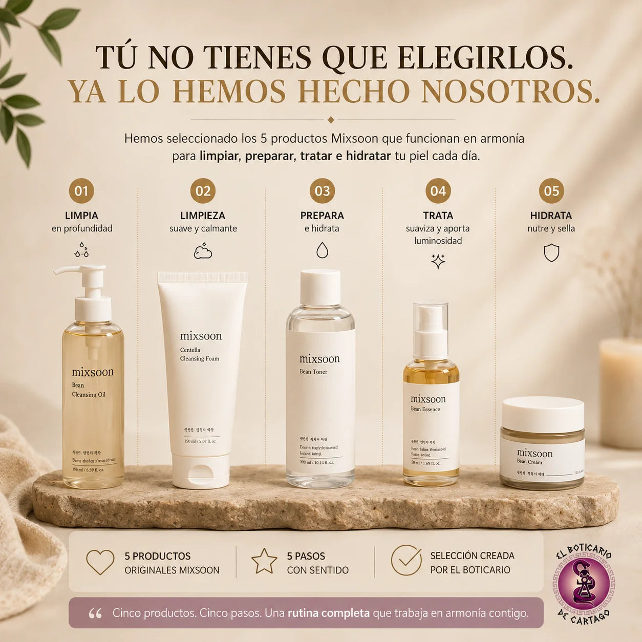 Mixsoon Rutina Glass Skin Original – Set Completo 5 Pasos