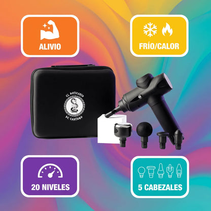 Pistola de Masaje Profesional FRÍO/CALOR - Alivio Muscular Instantáneo