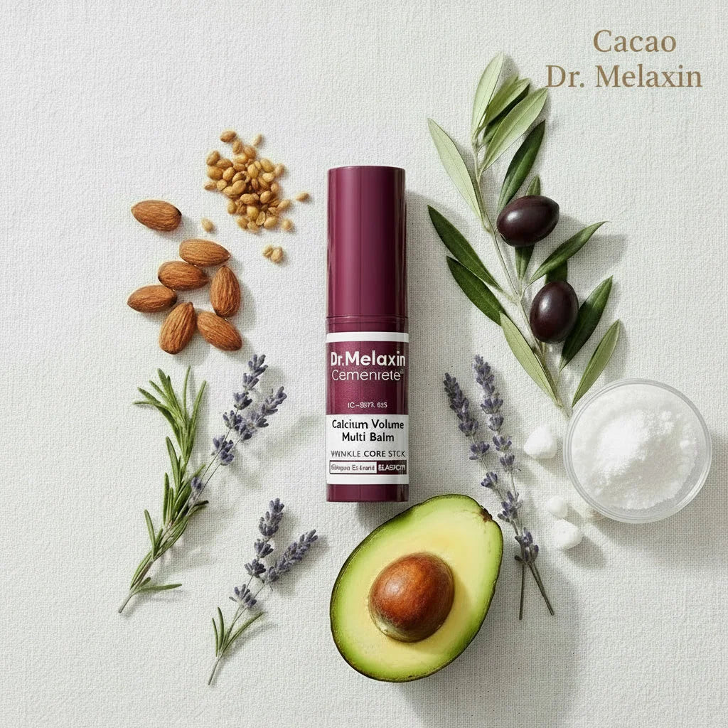 Bálsamo Multifunción Dr. Melaxin con colágeno, elastina y aceites naturales para hidratación profunda de labios, contorno de ojos y arrugas