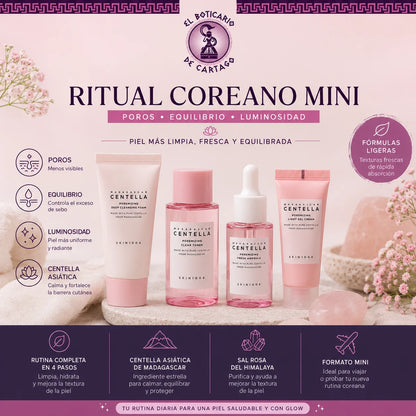 Ritual Coreano Mini Centella Pink Ritual – Poros menos visibles, equilibrio y luminosidad con centella asiática de Madagascar
