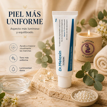 Dr. Melaxin TX Cream para piel más uniforme y luminosa – ayuda a reducir manchas, unificar el tono y aportar luminosidad diaria