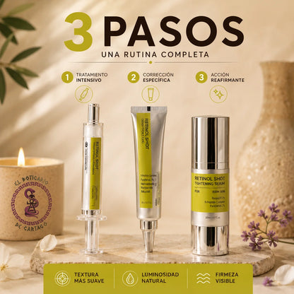 Ritual Retinol Glow en 3 pasos: tratamiento intensivo, corrección específica y acción reafirmante