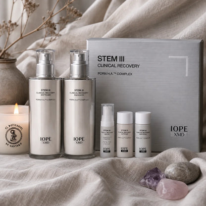 IOPE XMD Stem III Clinical Recovery – set completo con softener, emulsión y sérum con complejo PDRN H.A.