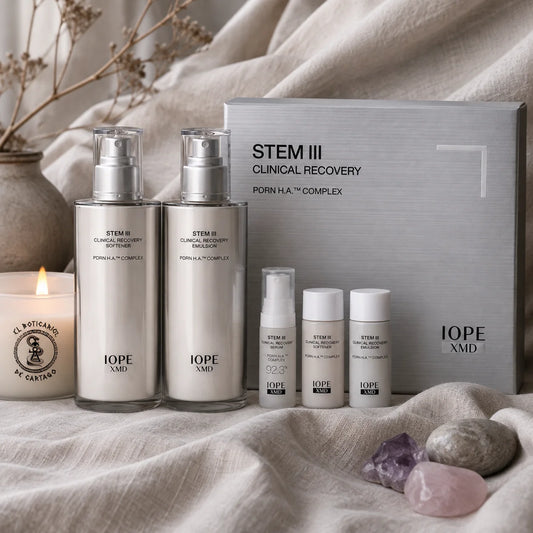 IOPE XMD Stem III Clinical Recovery – set completo con softener, emulsión y sérum con complejo PDRN H.A.