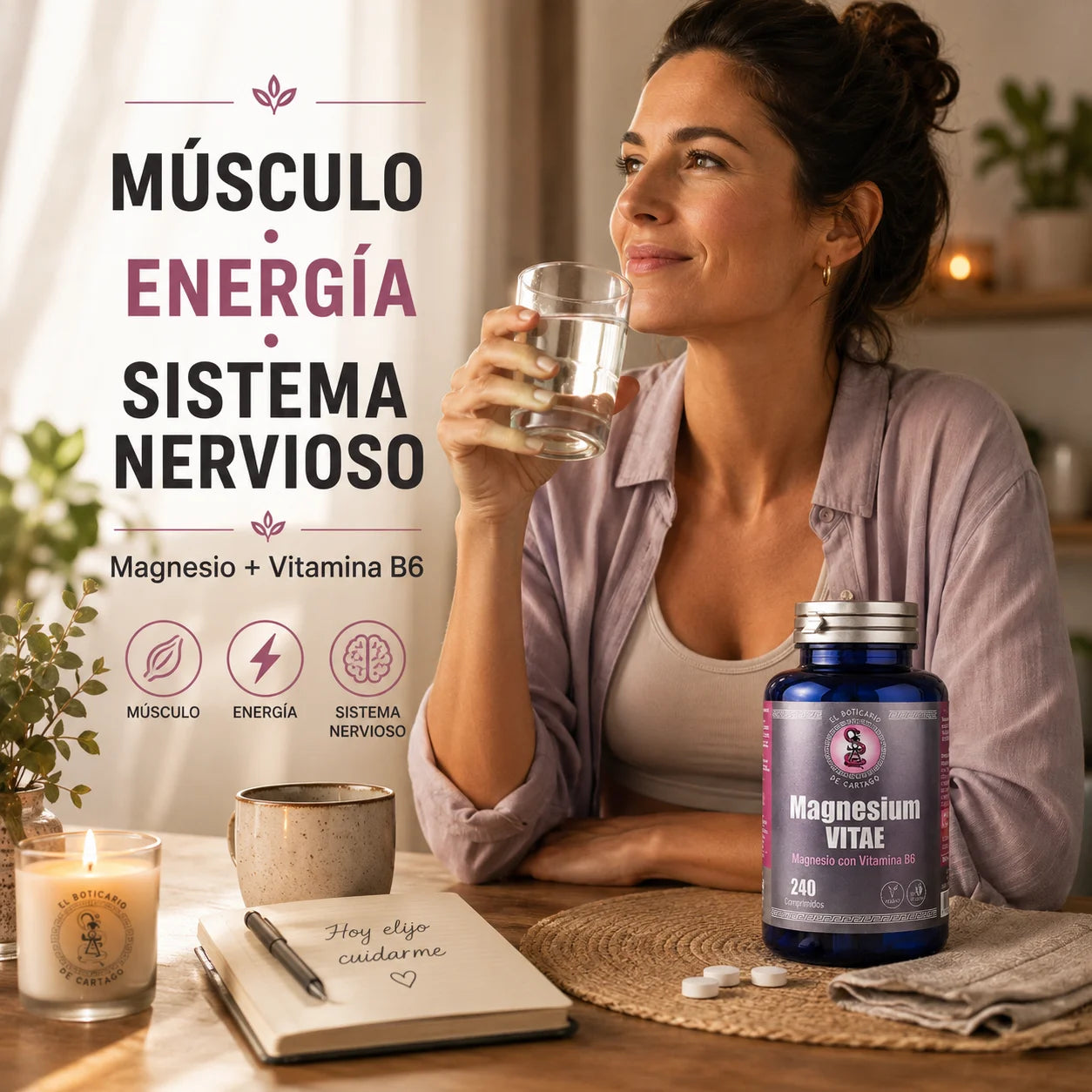 Magnesio Bisglicinato con Vitamina B6 - 240 Comprimidos