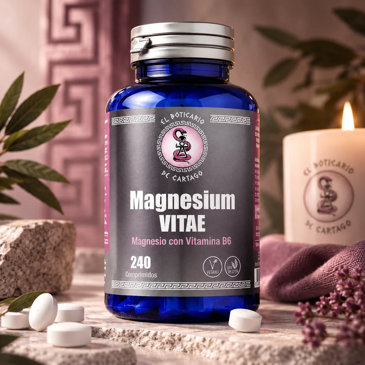 Magnesium Vitae con magnesio y vitamina B6, envase de 240 comprimidos