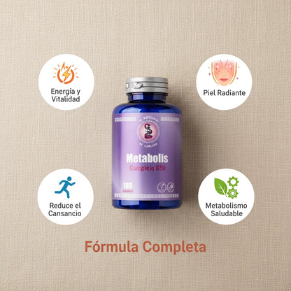 Beneficios del Metabolis Complejo B50: energía, claridad mental, reducción del estrés y fortalecimiento inmunológico