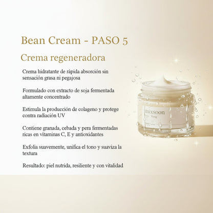 Paso 5 de la rutina Mixsoon: Bean Cream, crema hidratante de soja fermentada