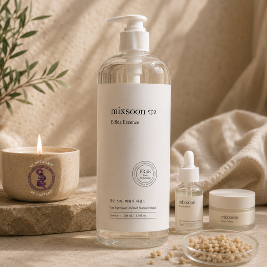 Mixsoon SPA Bifida Essence 500ml - Esencia fermentada de uso profesional. Formato spa 500ml junto a Bean Essence y Bean Cream de mixsoon