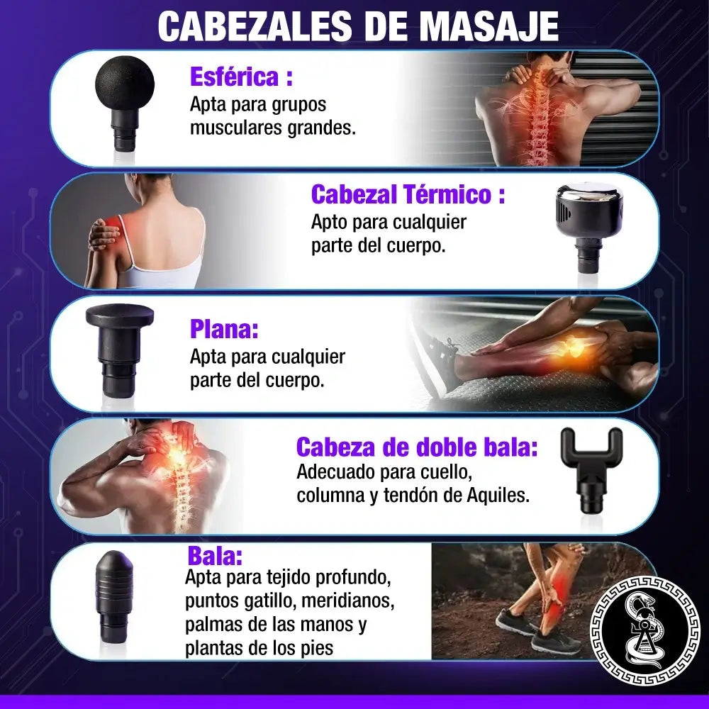 Pistola de masaje muscular FRÍO CALOR Masajeador profesional