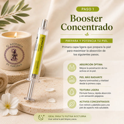 Ritual Retinol Glow Paso 1 – Booster Concentrado con retinol y péptidos. Prepara y potencia la piel para maximizar la absorción de los siguientes pasos